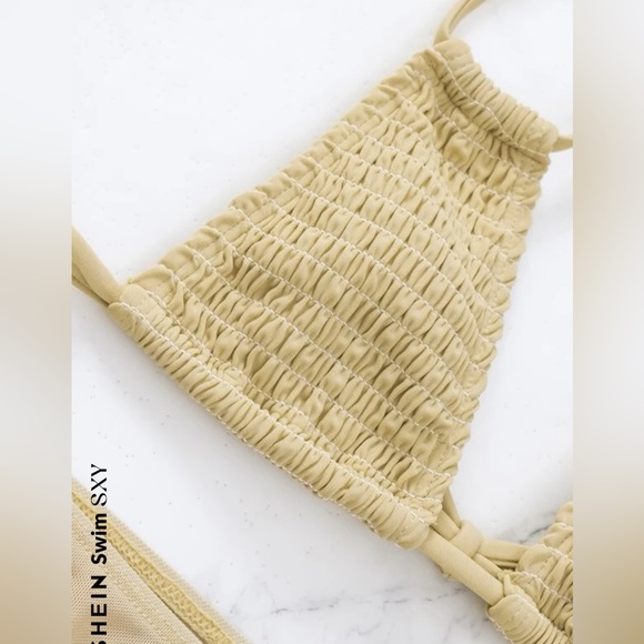 Beige Bikini + Mesh Top Set - Picture 4 of 4